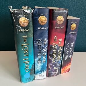 Disney The Heroes of Olympus Rick Riordan Books 1-4 Hardcover